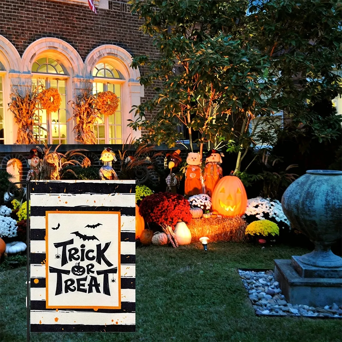 Halloween Garden Flag with Linen Material for Outdoor Color-A image 2