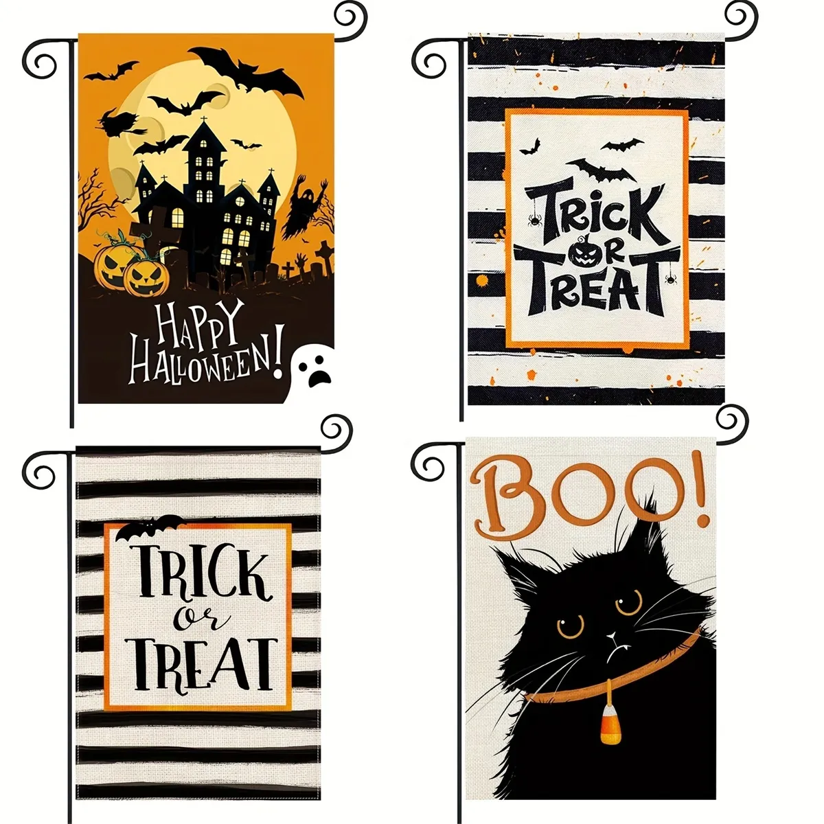 Halloween Garden Flag with Linen Material for Outdoor