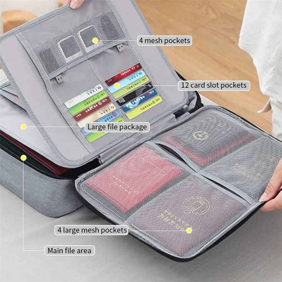 Multi-layer Oxford Cloth Important Document Organizer for Household IDs, Birth Certificates, Passports, and Cards  image 4