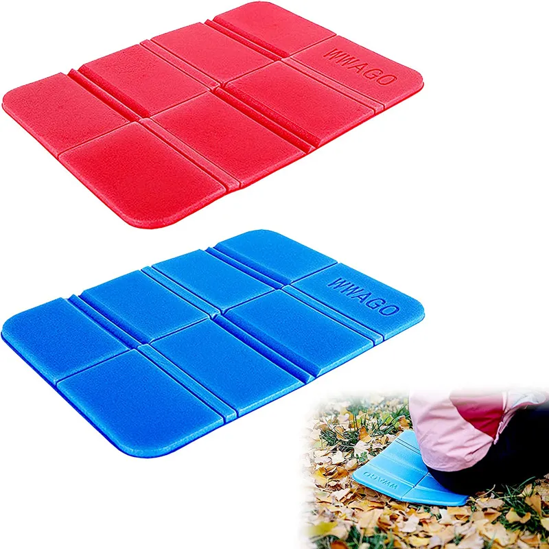Outdoor Foldable Cushion for Camping, Hiking, and Picnic - Portable with Bonus Storage Bag Blue image 3