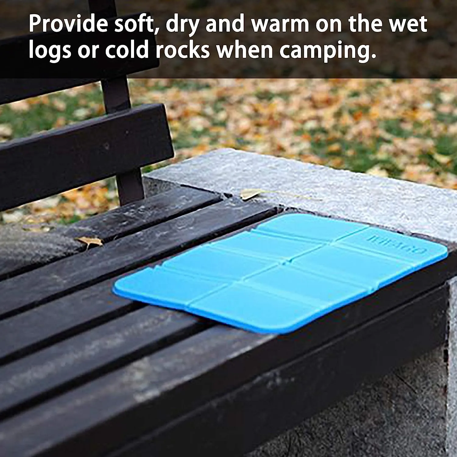 Outdoor Foldable Cushion for Camping, Hiking, and Picnic - Portable with Bonus Storage Bag Blue image 6