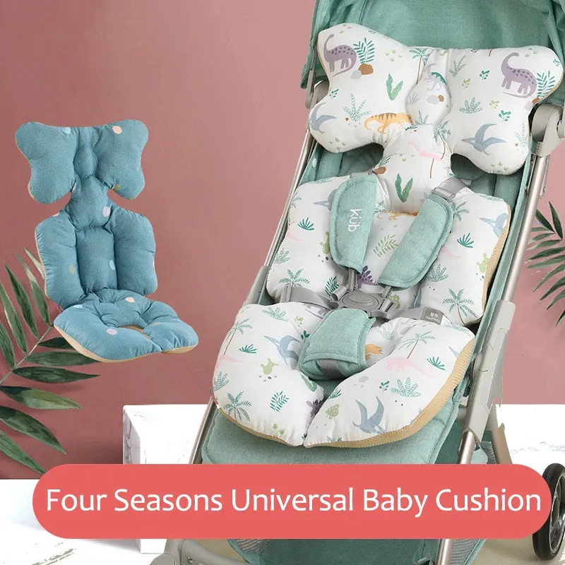 Baby Stroller Cushion Thickened Cotton Pad for Comfortable Seating and Added Shock Absorption White image 2