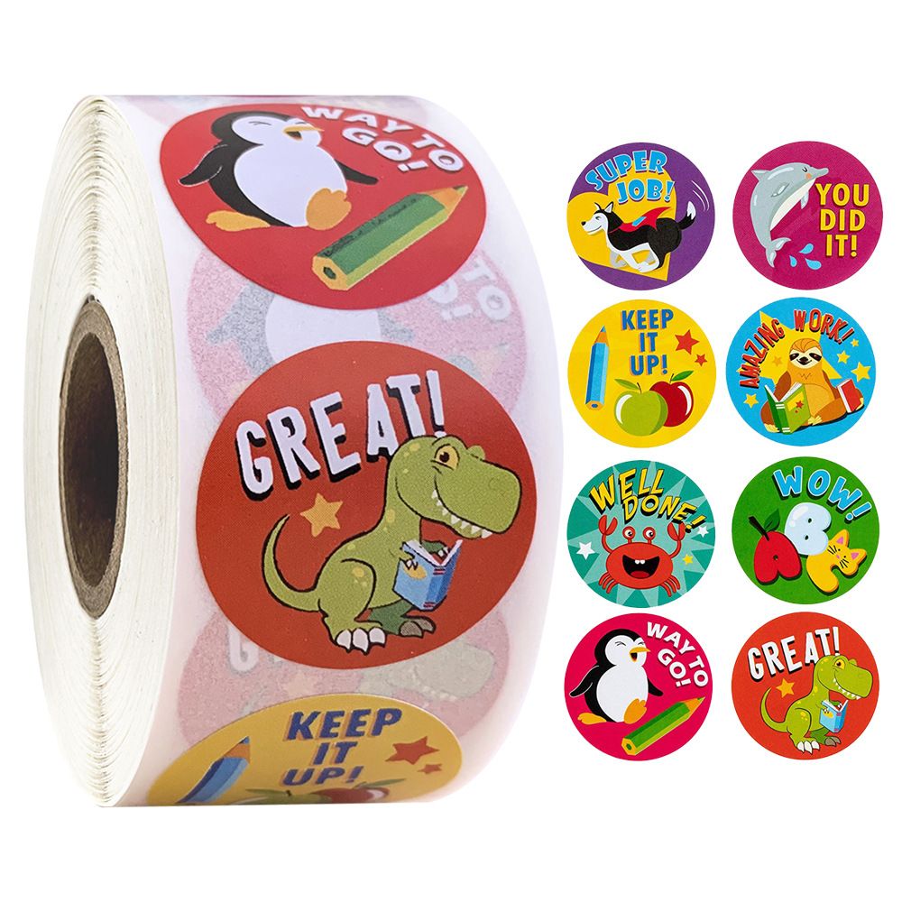 

Animal-themed Encouragement Decoration Adhesive Sticker Labels - 500 Stickers