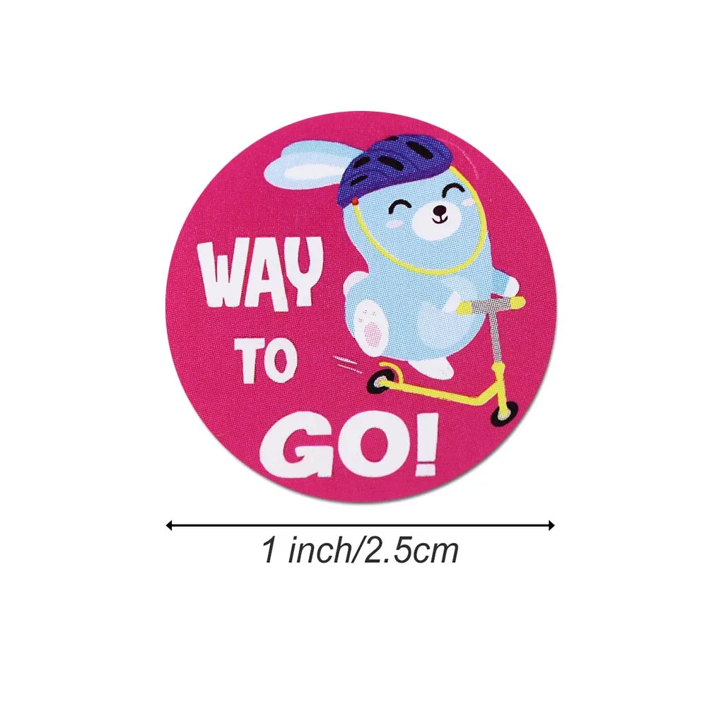 Animal-themed Encouragement Decoration Adhesive Sticker Labels - 500 Stickers Color-B image 4
