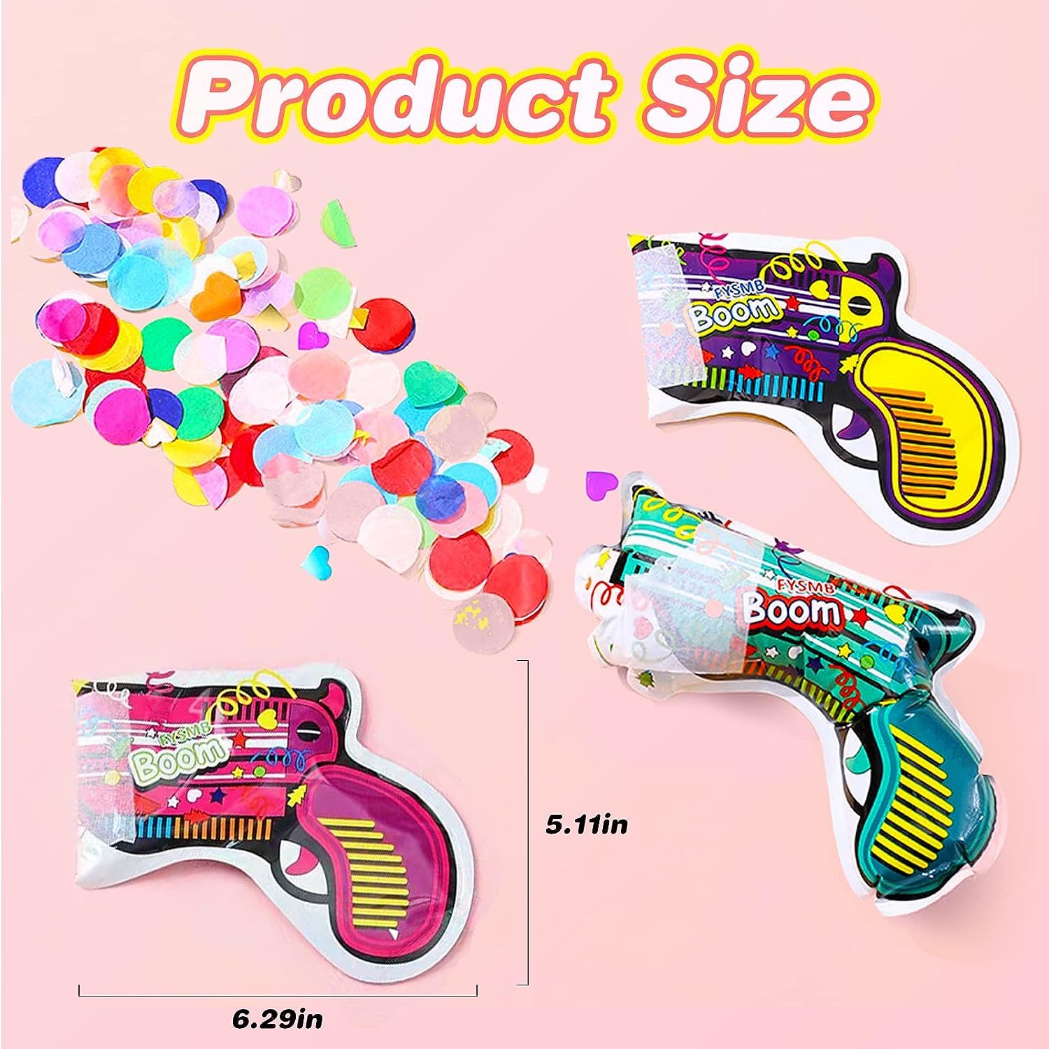 5pcs Self-inflating Hand-held Fireworks Guns For Birthday Party