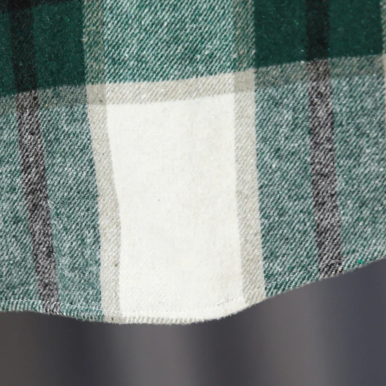 Toddler Girl/Boy 100% Cotton Button Design Plaid Hooded Jacket Green big image 1