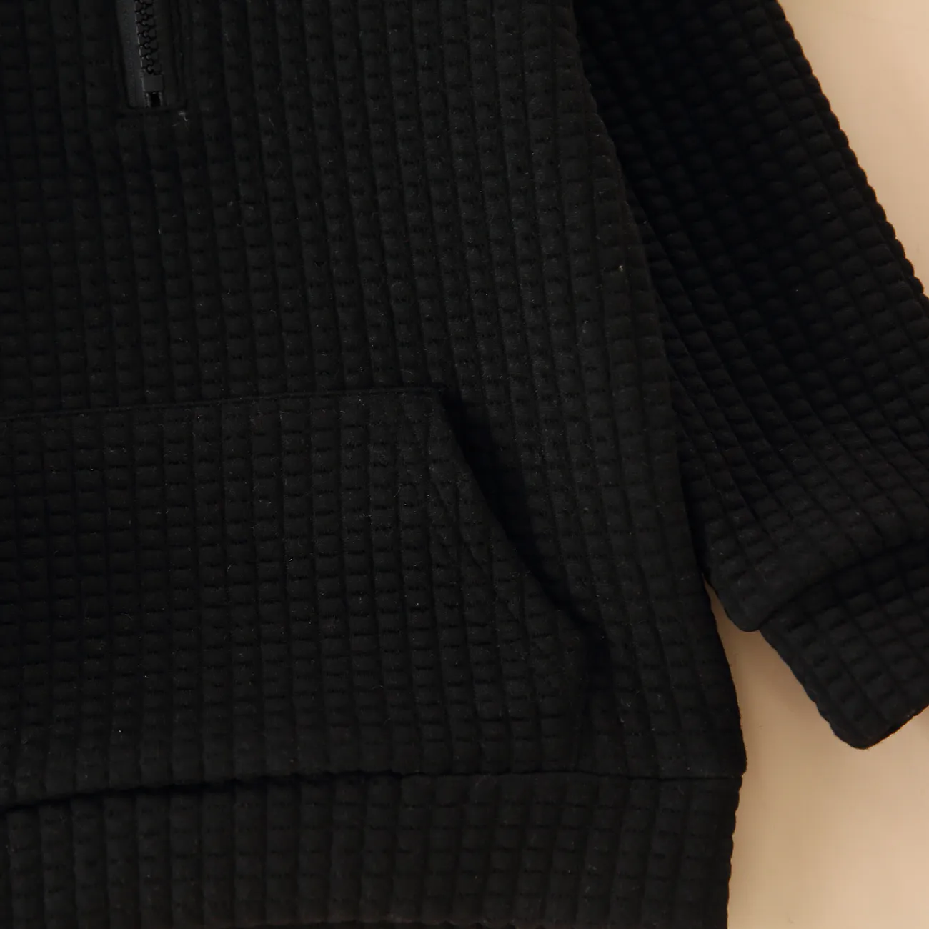 Kleinkinder Unisex Polokragen Lässig Sweatshirts schwarz big image 1