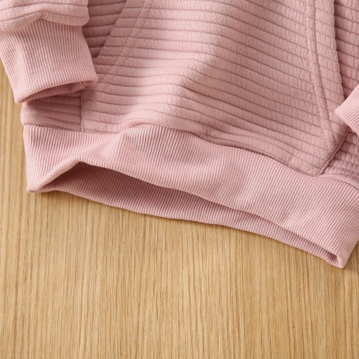 Criança Unissexo Com capuz Básico Sweatshirt Rosa big image 1