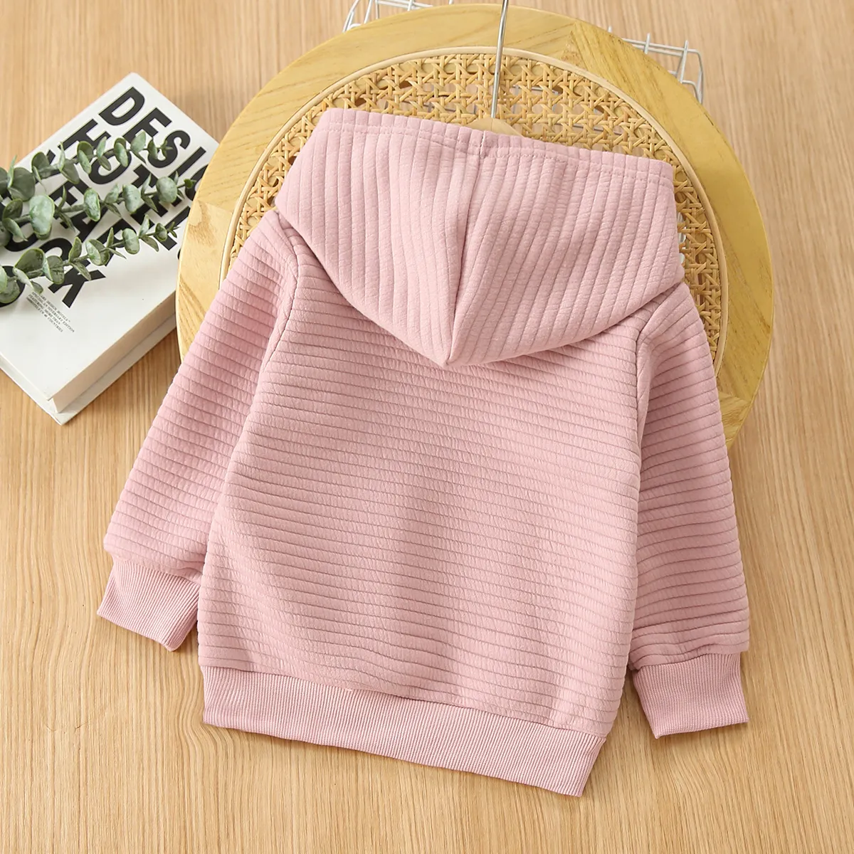 Kleinkinder Unisex Mit Kapuze Basics Sweatshirts rosa big image 1