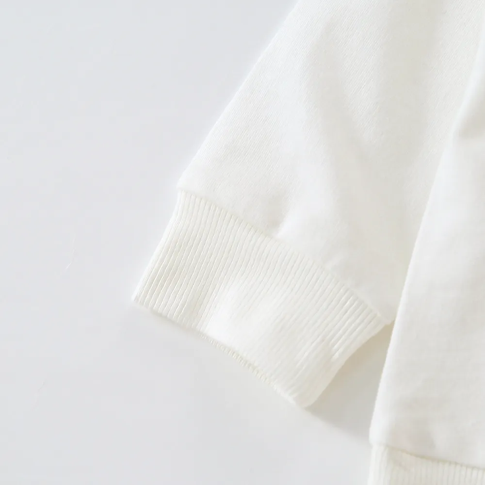 Baby Boy/Girl Solid/Striped Crewneck Long-sleeve Pullover Sweatshirt  big image 5