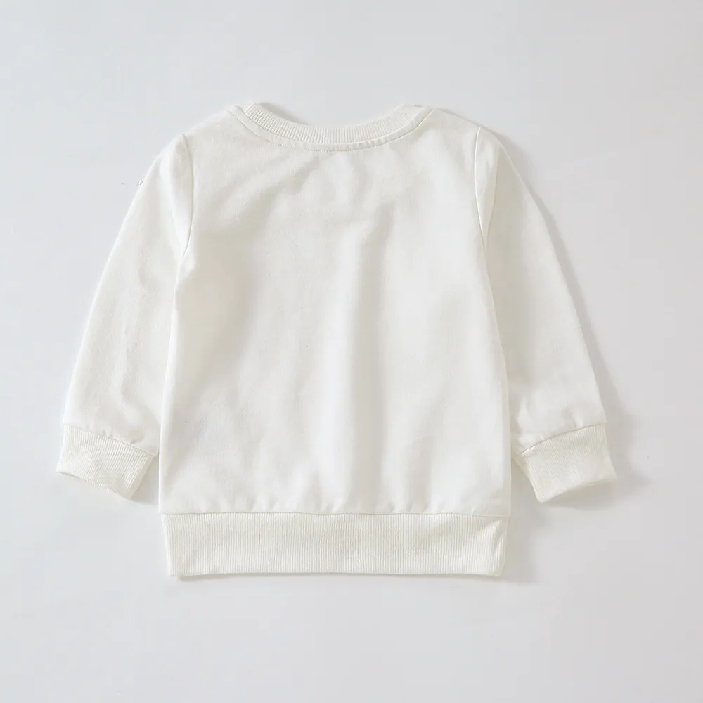 Baby Boy/Girl Solid/Striped Crewneck Long-sleeve Pullover Sweatshirt  big image 6