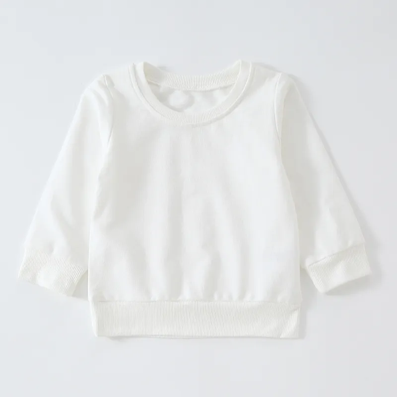 Baby Boy/Girl Solid/Striped Crewneck Long-sleeve Pullover Sweatshirt  big image 1