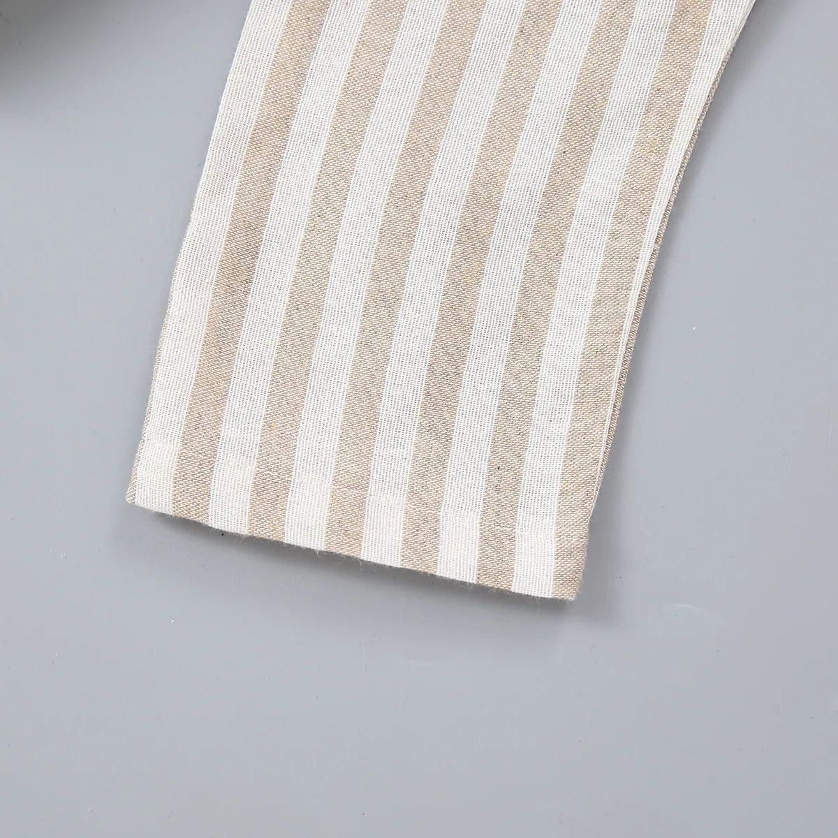 Baby Boy/Girl Crepe Brown/Khaki Striped Elasticized Waist Harem Pants Khaki image 6