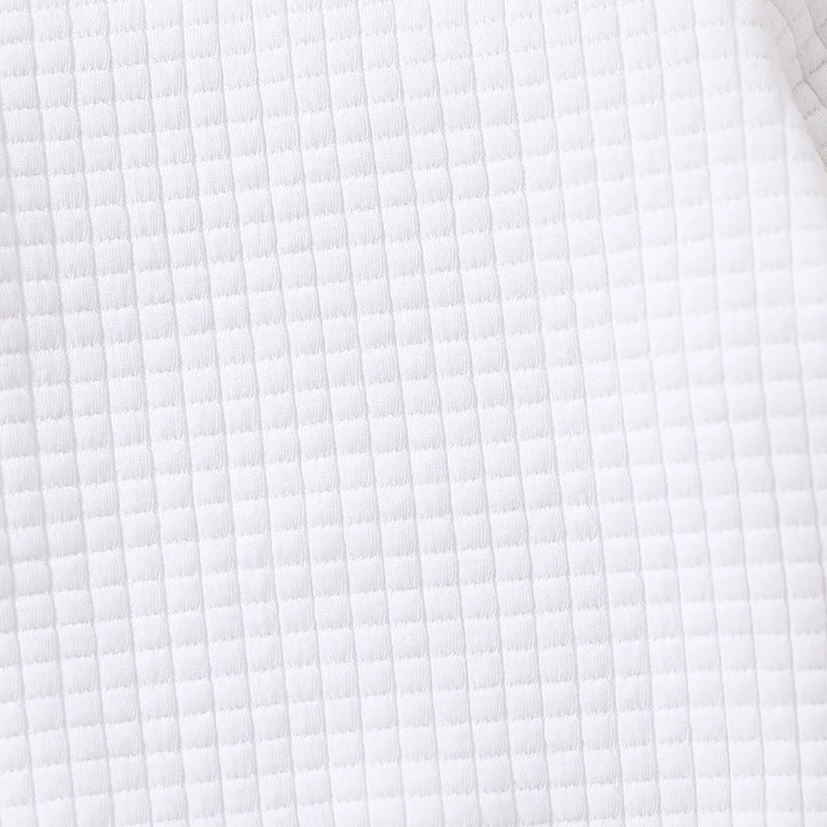 Bebé Unissexo Costuras de tecido Básico Manga comprida Sweatshirt Branco big image 1