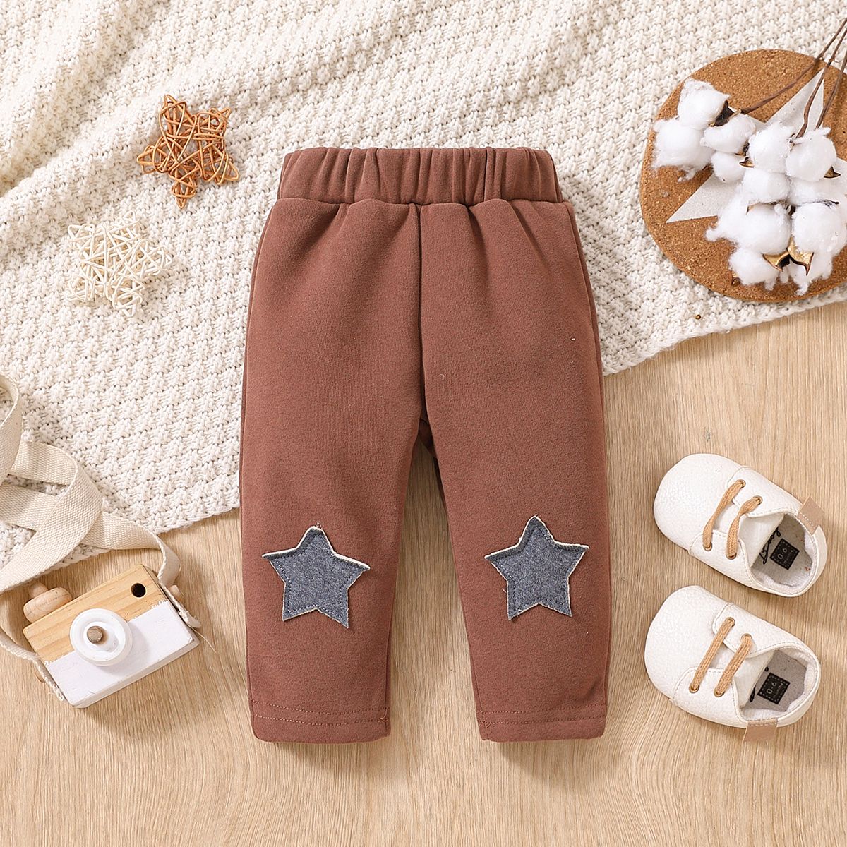 

Baby Boy/Girl Star Detail Thickened Thermal Pants