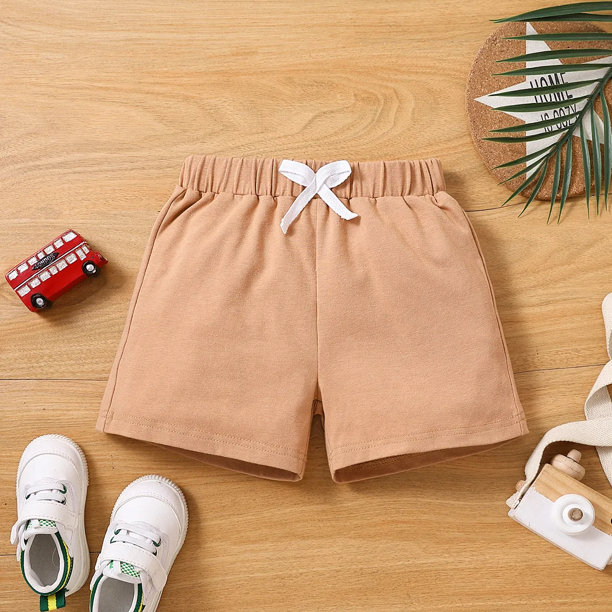 Toddler Boy Basic Solid Shorts Brown-