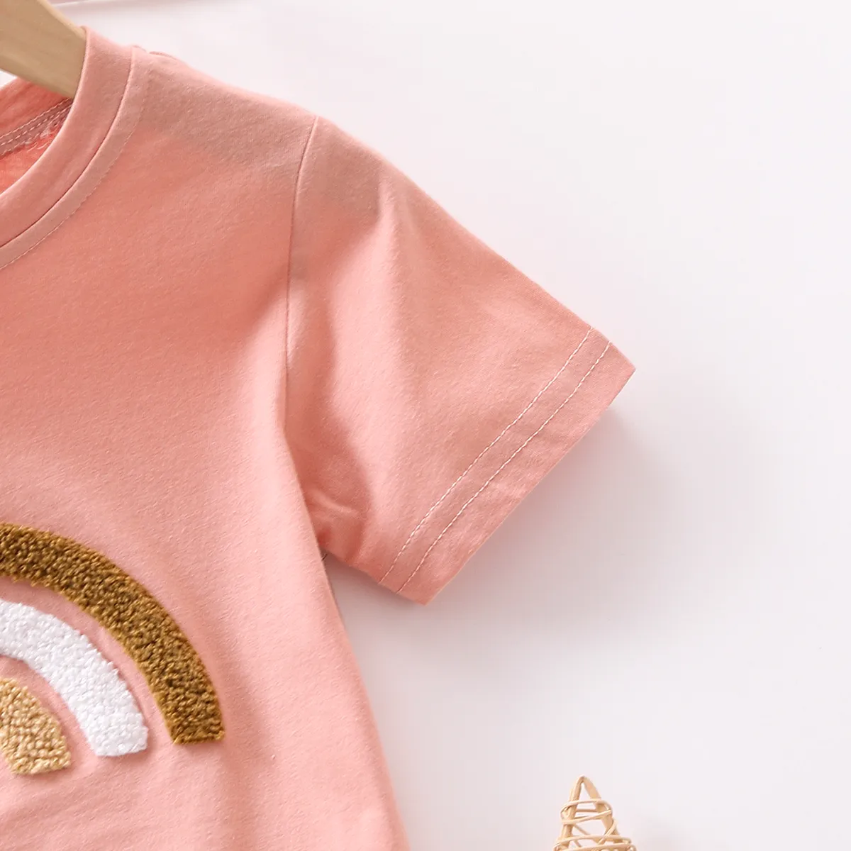 Kleinkinder Mädchen Hypertaktil Basics Kurzärmelig T-Shirts rosa big image 1
