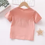 Toddler Girl 100% Cotton Rainbow Embroidered Short-sleeve Tee Pink image 6