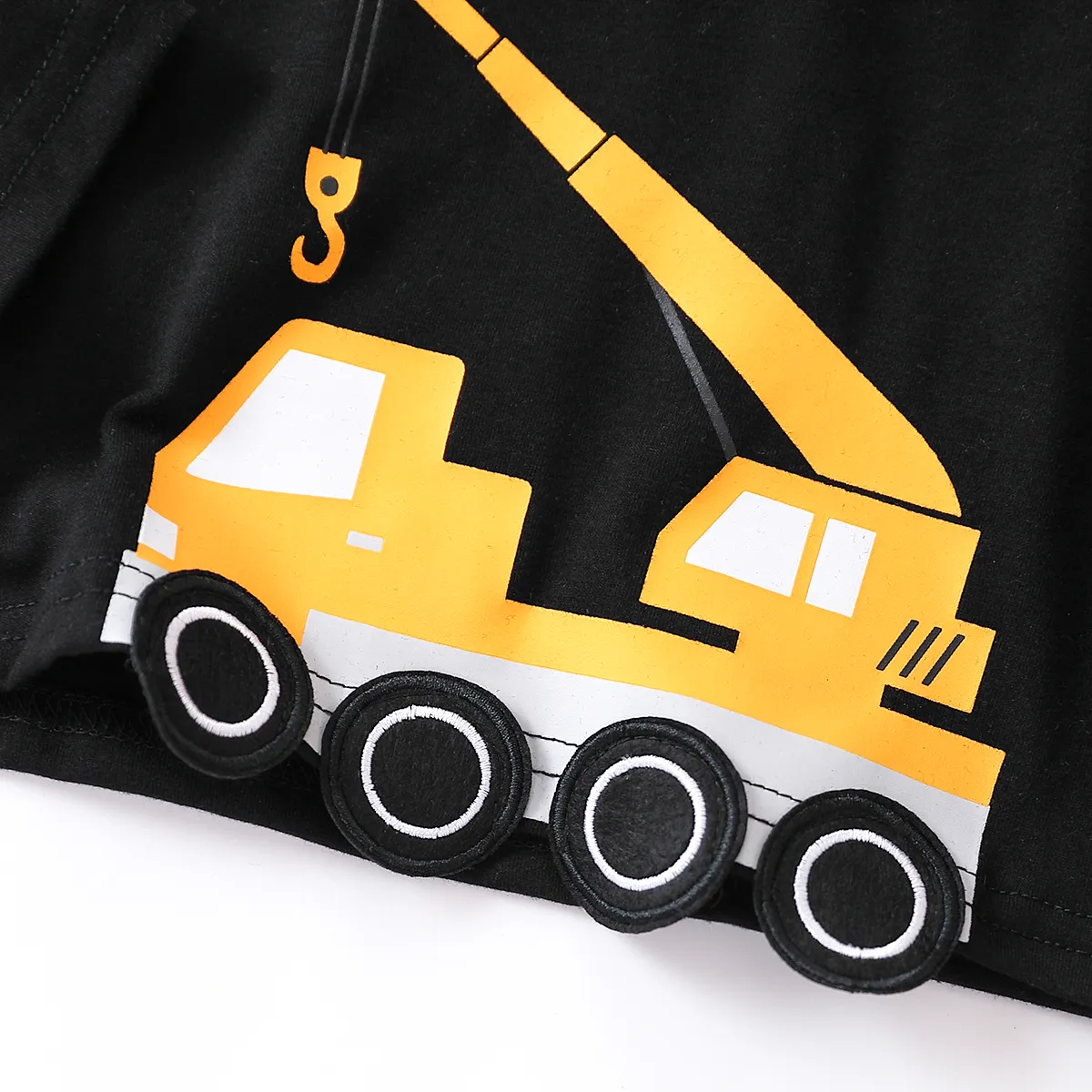 Toddler Boy Vehicle Pattern Long-sleeve Tee Black image 5