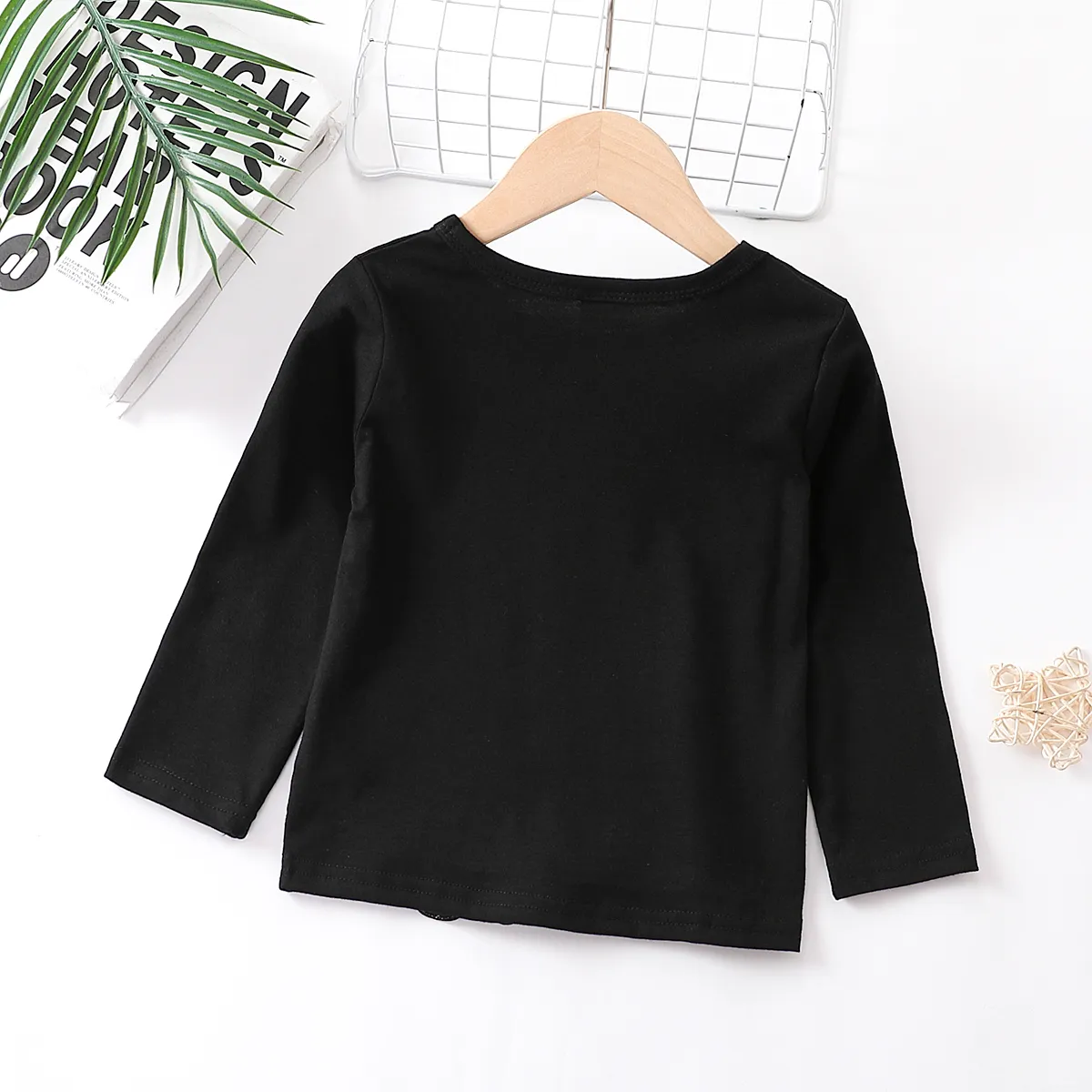 Toddler Boy Vehicle Pattern Long-sleeve Tee Black image 6