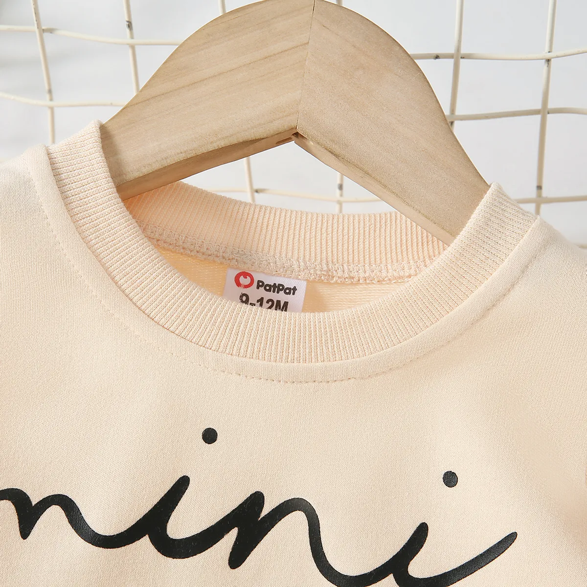 Bebé Unissexo Casual Manga comprida Sweatshirt Cor Bege image 3