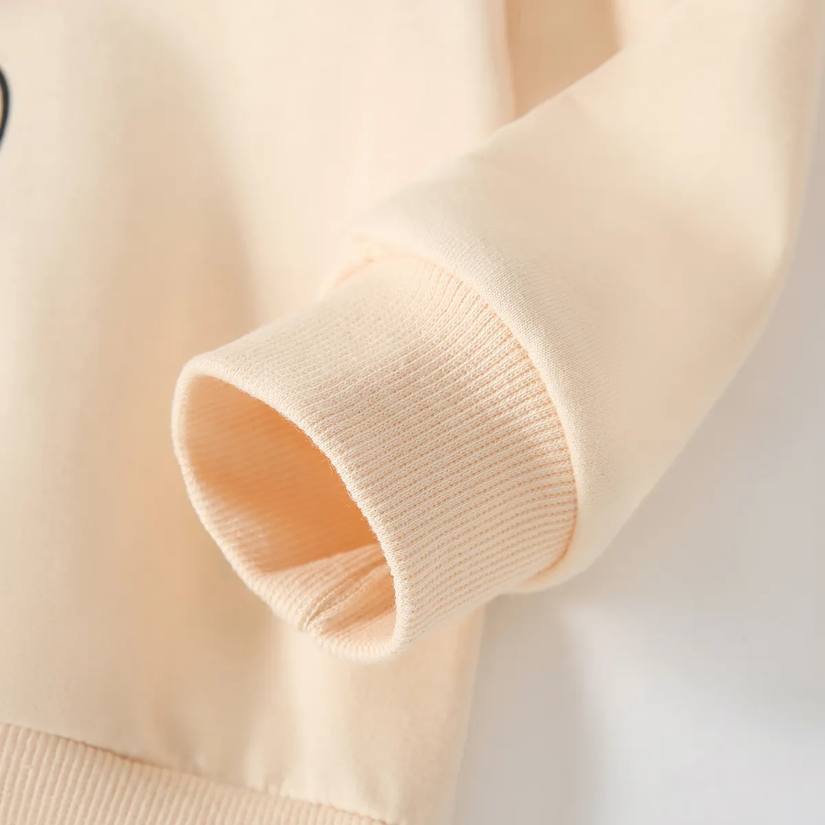 Bebé Unissexo Casual Manga comprida Sweatshirt Cor Bege image 4