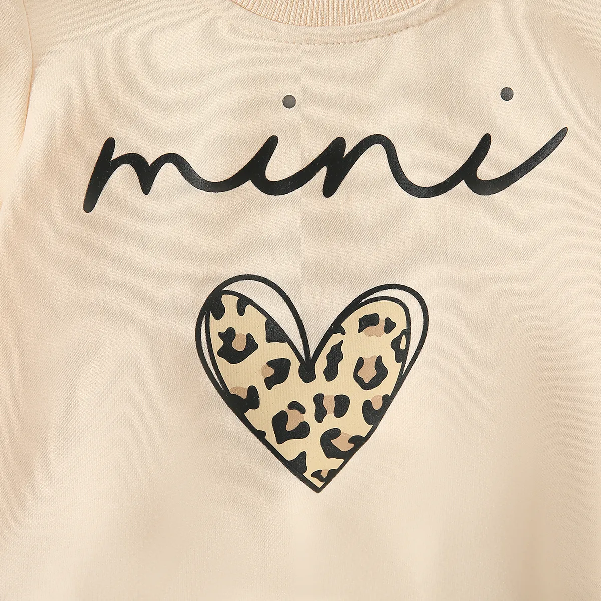 Bebé Unissexo Casual Manga comprida Sweatshirt Cor Bege image 5