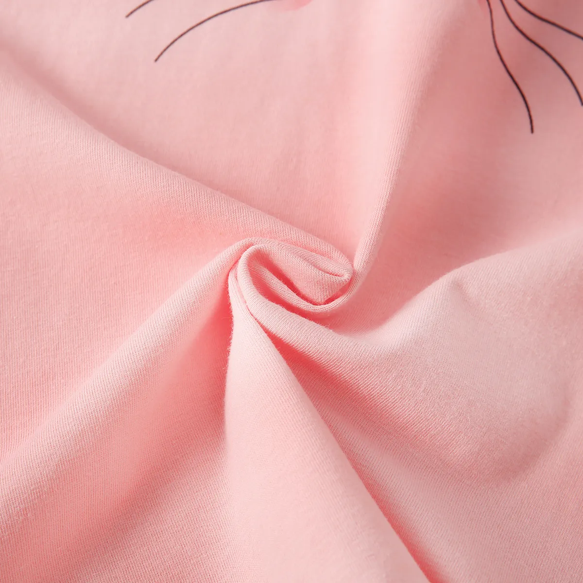 Toddler Girl Cat Print Long-sleeve Dress Pink image 6
