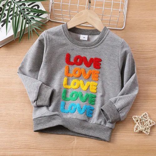 Toddler Girl/Boy Letter Long Sleeve Sweatshirt