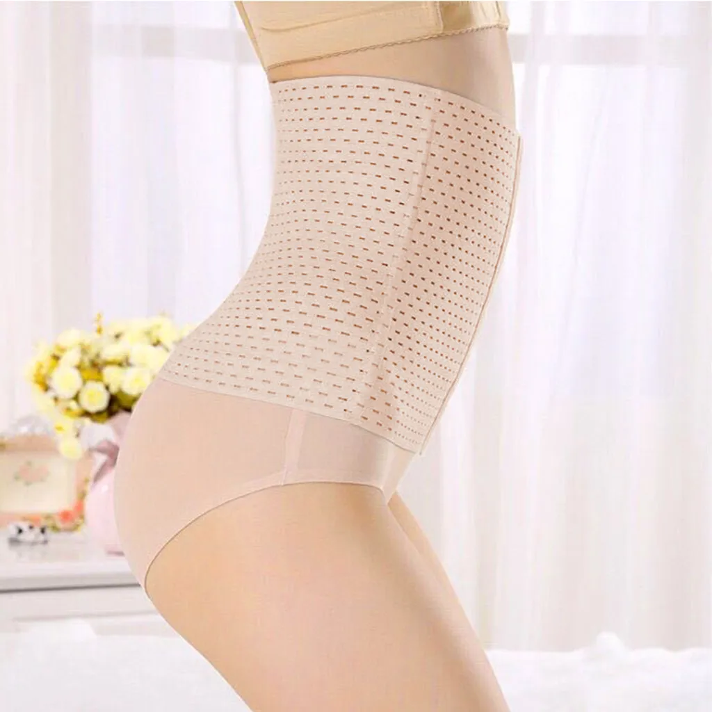 Breathable Maternity Postpartum Slimming Waist Belt Apricot image 3