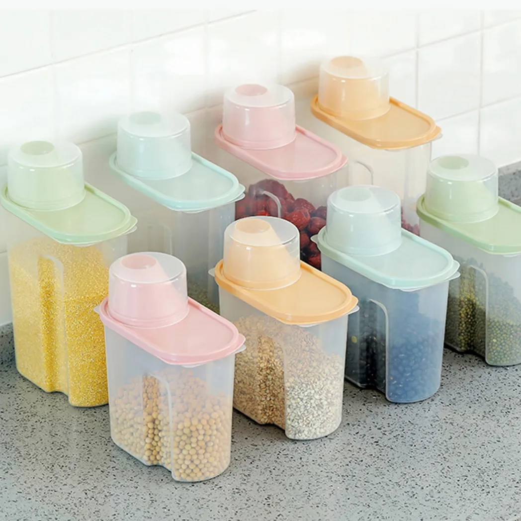 Airtight Food Storage Containers, Kitchen Pantry Organization and Storage, Plastic Canisters with Du