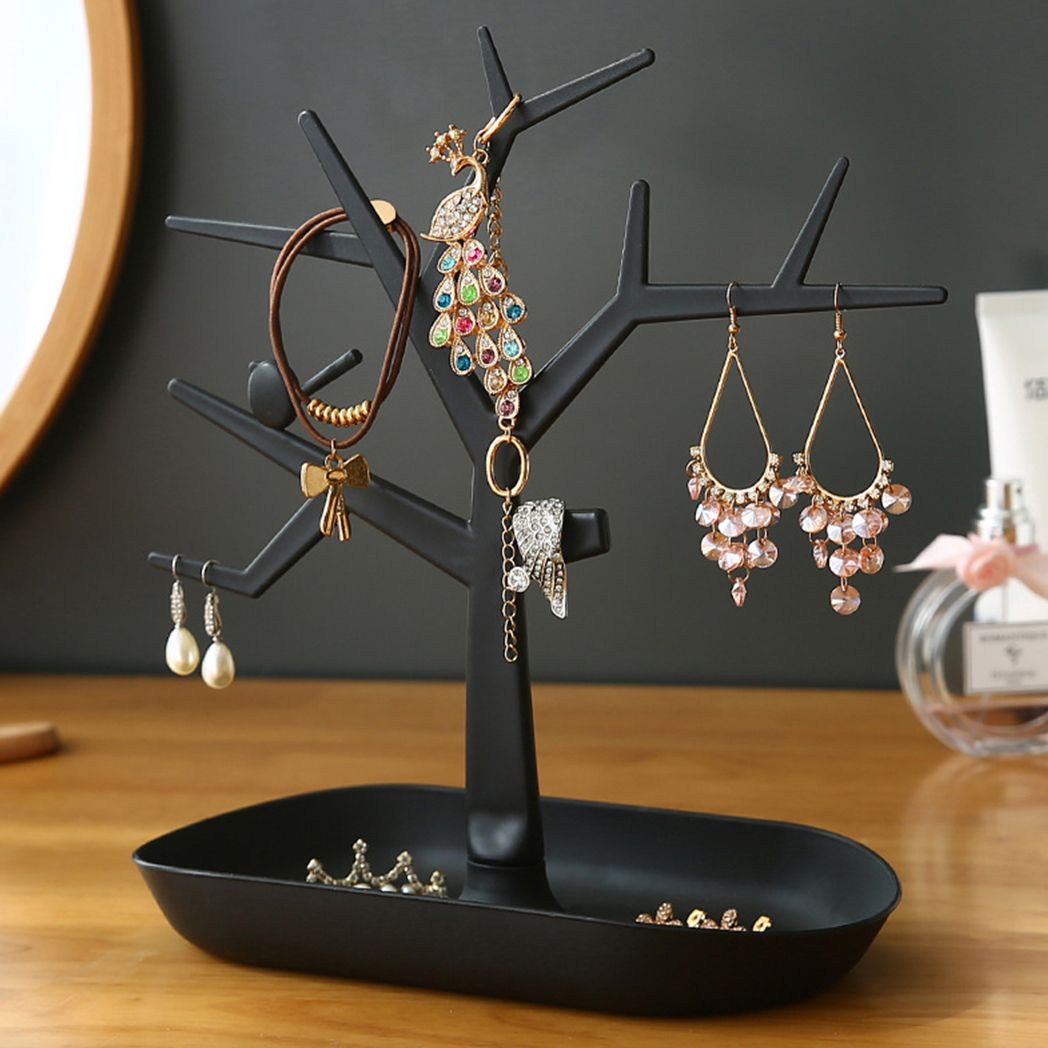 Jewelry Tree Stand Hanging Holder Rings Necklace Earring Jewelry Display Organizer Holder