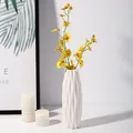Ceramic Look White Plastic Flower Vase Geometric Style Unbreakable Decor Vase for Flower Home Office Table Decor  image 4