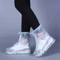 Rain Shoe Covers White Waterproof Foldable Non-Slip Zipper Shoes Cover  image 3