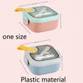 750ML Baby Food Lunch Box with Spoon & Scissor Outdoor Baby Bento Box Food Container Kids Dinnerware Set  image 2