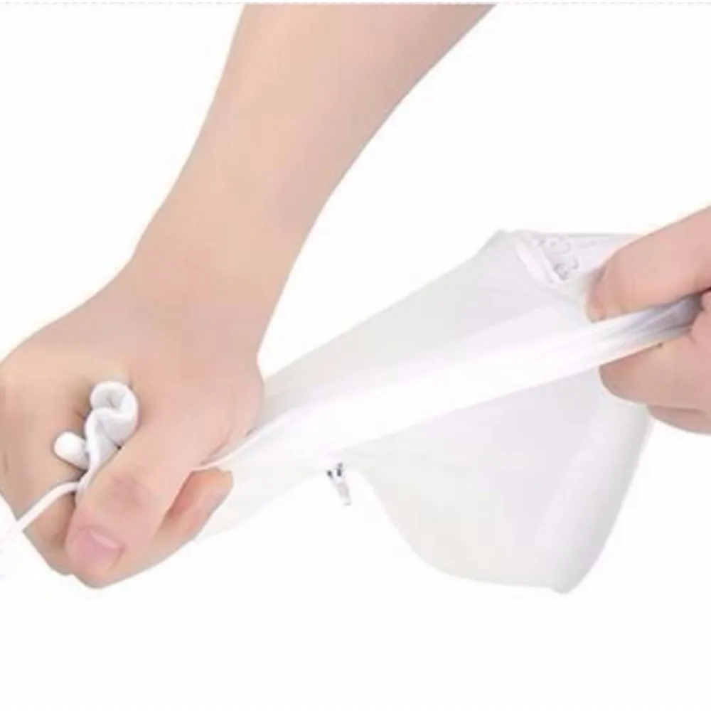 Rain Shoe Covers White Waterproof Foldable Non-Slip Zipper Shoes Cover big image 5