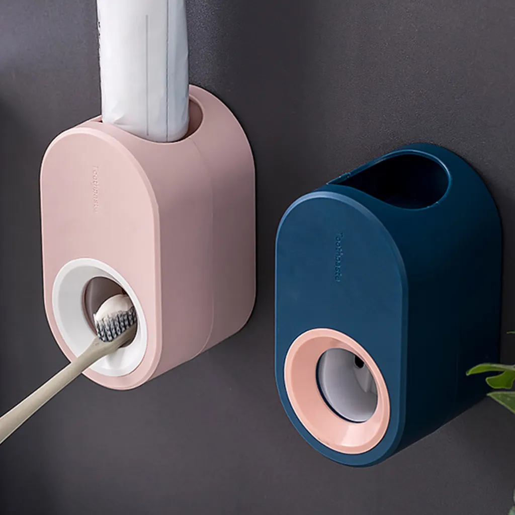 Wall Mount Automatic Toothpaste Dispenser Squeezer Dispenser White image 2