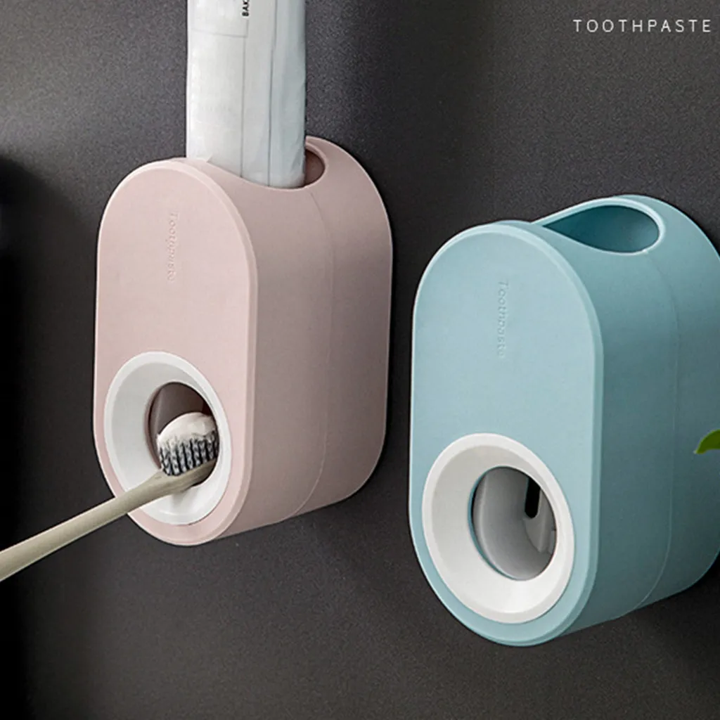 Wall Mount Automatic Toothpaste Dispenser Squeezer Dispenser White image 3