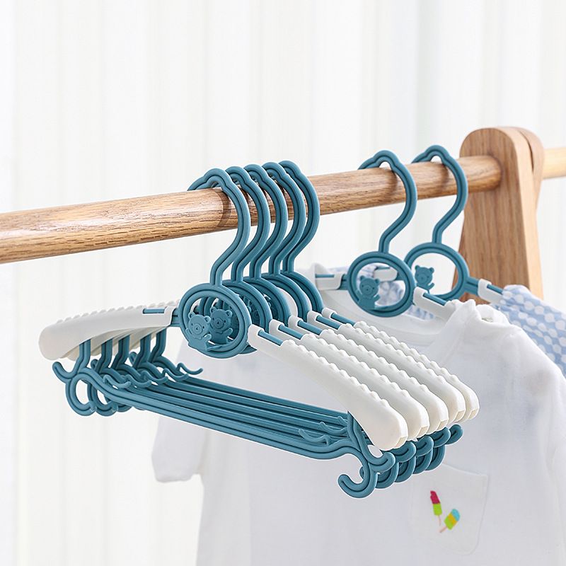 5-pack Adjustable Newborn Baby Hangers Plastic Non-Slip Extendable Laundry Hangers for Toddler Kids 
