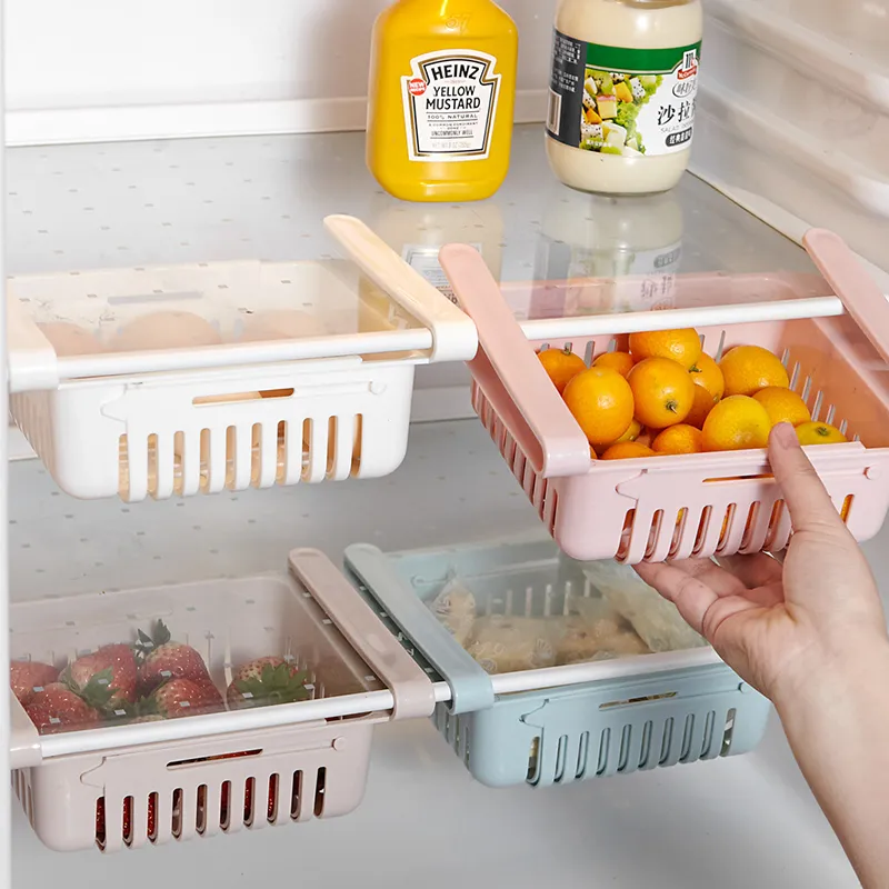Retractable Fridge Drawer Organizer Pull-out Refrigerator Drawer Organizer Bins Fridge Accessories  image 3