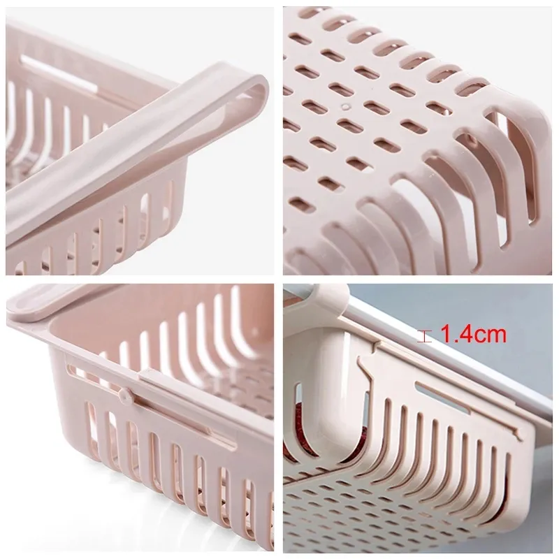 Retractable Fridge Drawer Organizer Pull-out Refrigerator Drawer Organizer Bins Fridge Accessories  image 5