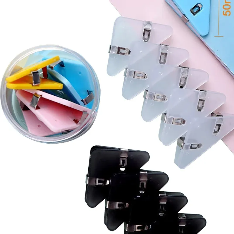5-pack Book Page Corner Clips Triangular Clip Magazine Books Test Paper Protect Clip Office School Stationery Accessories big image 3