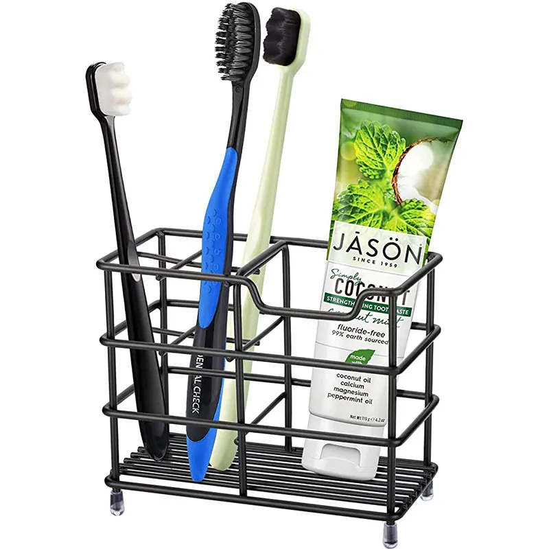 Stainless Steel Toothbrush Holder Toothpaste Holder Durable Bathroom Stand Bathroom Accessories Organizer  image 2