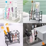 Stainless Steel Toothbrush Holder Toothpaste Holder Durable Bathroom Stand Bathroom Accessories Organizer  image 5