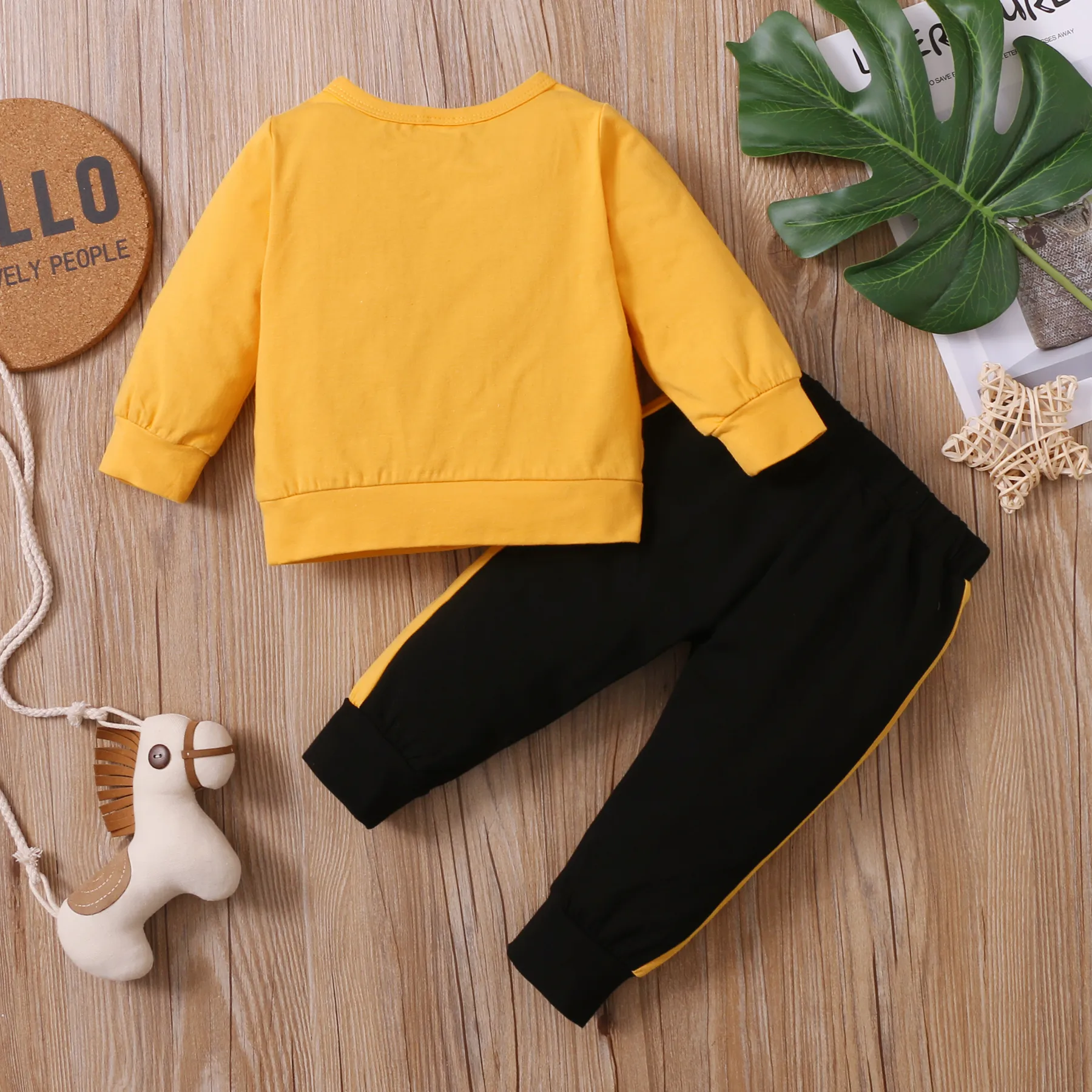 2 unidades Bebé Unissexo Casual Conjunto para bebé Amarelo image 3