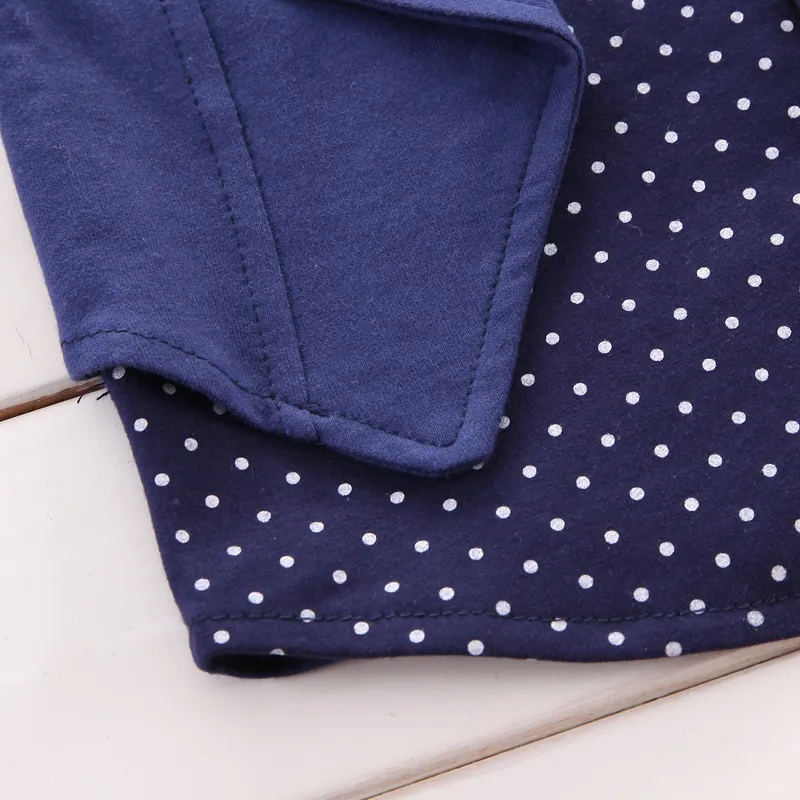2 unidades Criança Menino Peça dois em um Escola conjuntos de camisa Azul Escuro image 5