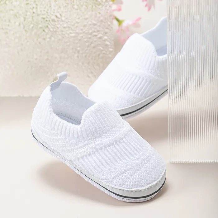 Baby / Toddler Stripe Heart Graphic Breathable Slip-on Prewalker Shoes