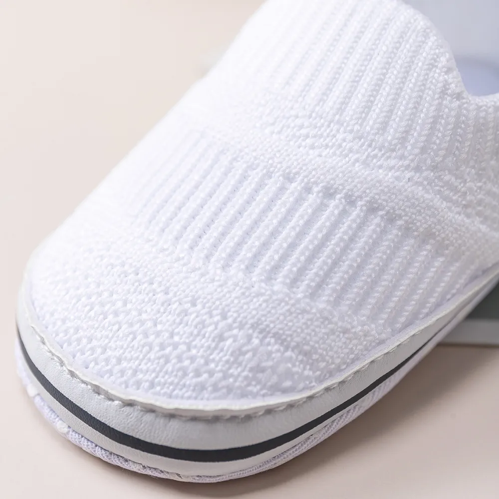 Baby / Toddler Stripe Heart Graphic Breathable Slip-on Prewalker Shoes big image 3