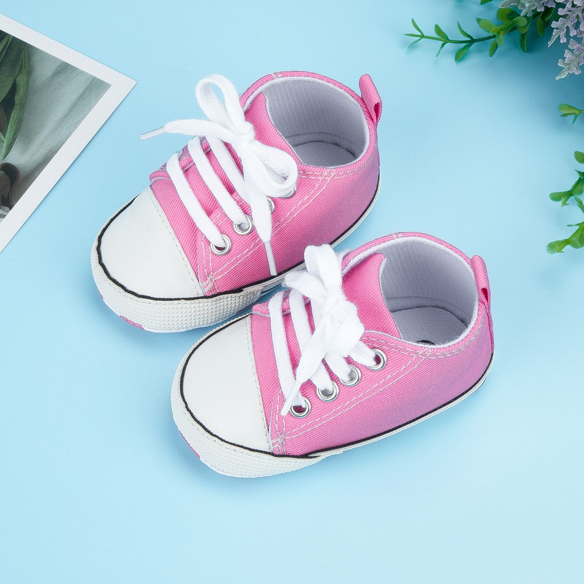 

Baby / Toddler Simple Solid Lace Up Prewalker Shoes