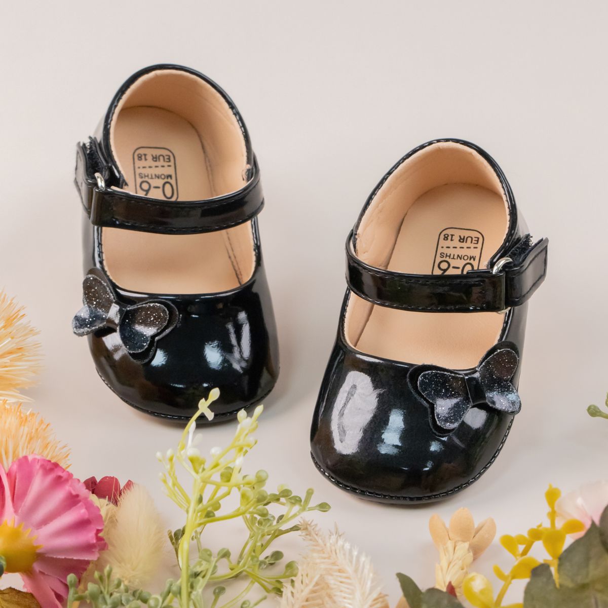 

Baby/Toddler Bow Decor Velcro Solid Prewalker Shoes